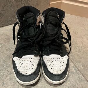 Nike Air Jordan Black and White High-Top Sneakers